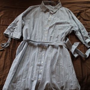 NWT Chic Belted Shirt Dress